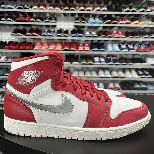 Air‎ Jordan 1 Retro High Silver Medal Mens 10 Nike Red White 332550-6 s-l400.jpg main image 2