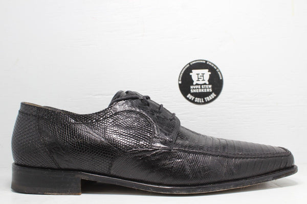 City Slickers Genuine Lizard Oxford Black Men display picture 1
