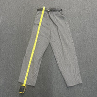 VTG 70s Alfred Dunner Women's Elastic Waist Gray Plaid Pants & Belt Size 18 - Hype Stew Sneakers Detroit