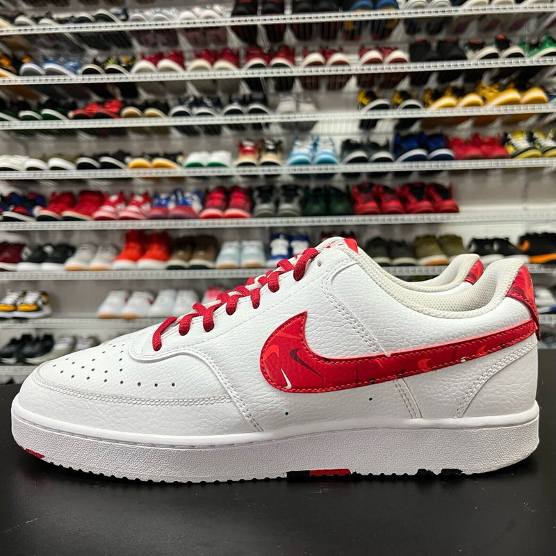 Nike Court Vision Lo Sneakers Men's Size 11 White/Red DM7588-100 Athletic Shoes - Hype Stew Sneakers Detroit