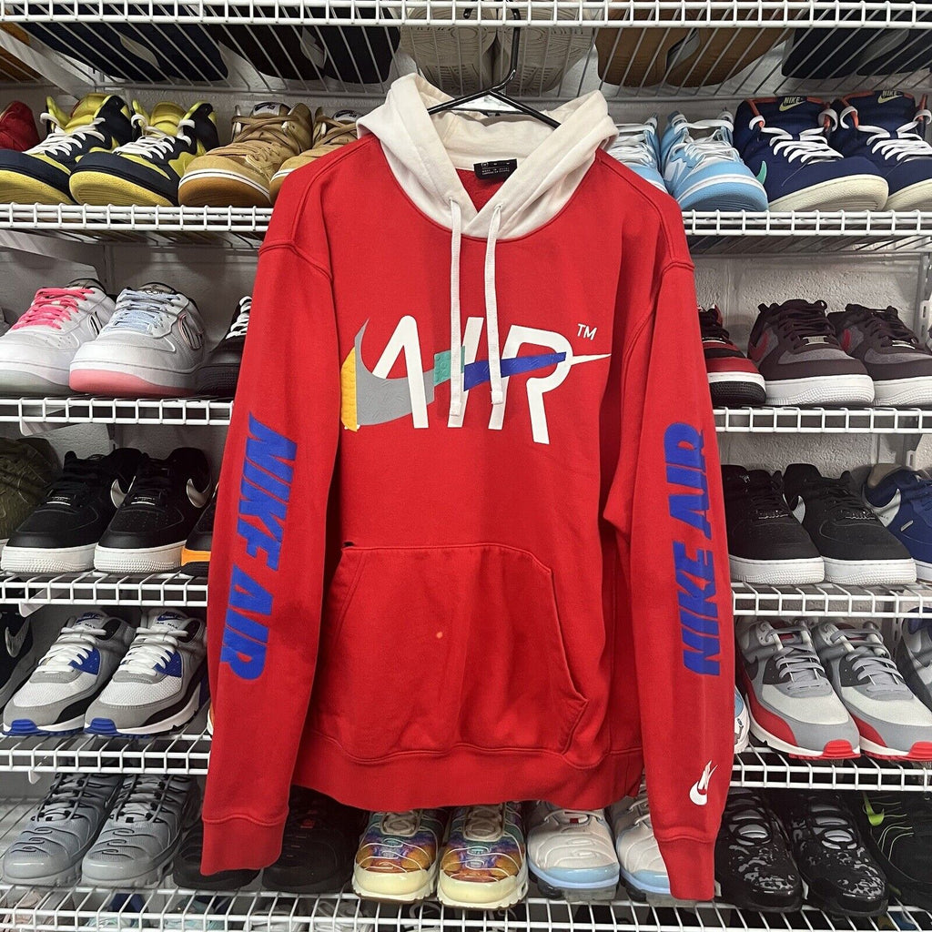 2019 Nike Air Hoodie Retro Themed 3 Color Swoosh Sz M Color: Red/White/Blue - Hype Stew Sneakers Detroit