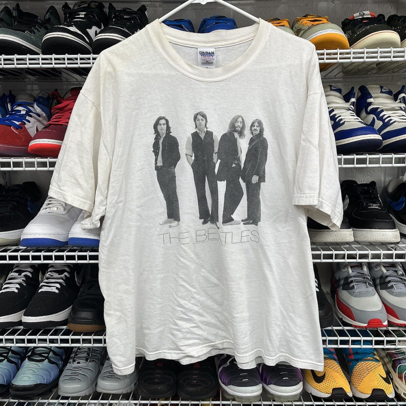 Vintage 2000s Y2K The Beatles Abbey Road White Shirt Size XL - Hype Stew Sneakers Detroit