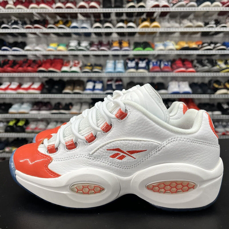 Reebok Question Low Patent Leather Toe Orange GS FY2344 Youth Size 7