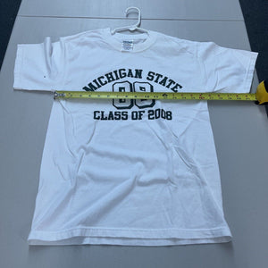 Vtg 2000s White MSU Spartans Class Of 2008 T Shirt Size Small - Hype Stew Sneakers Detroit
