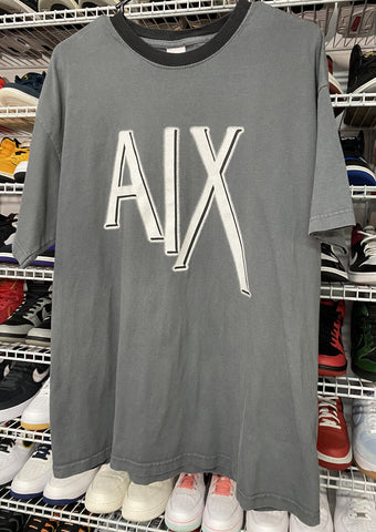 Vintage 2002 Armani Exchange Tee T-Shirt Crew Neck Size Men's Size XL Gray