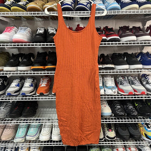 Hera Collection Orange Sleeveless Knit Dress Sz L - Hype Stew Sneakers Detroit