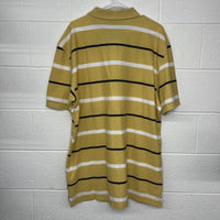 Nautica Mens Shirt Yellow Striped Polo Shirt Short Sleeve Pullover Size XXL NWT