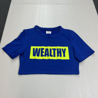 ‹¨¬The Wealthy Brand Women's Gym Shirt And Shorts Set Sz L Blue - Hype Stew Sneakers Detroit