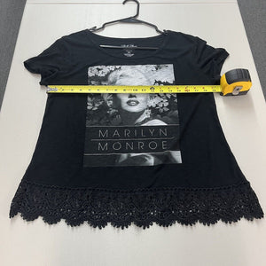 Vtg 2000s Marilyn Monroe Classic Women's Fringe Lace T-Shirt XL - Hype Stew Sneakers Detroit