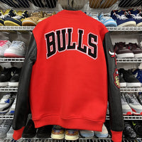 100% Authentic Pro Standard Chicago Bulls Varsity Wool Leather Jacket Size XL - Hype Stew Sneakers Detroit