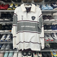 Vtg 2000s Air Jordan 20th Anniversary Men's XL Jumpman Long Sleeve Polo Shirt - Hype Stew Sneakers Detroit