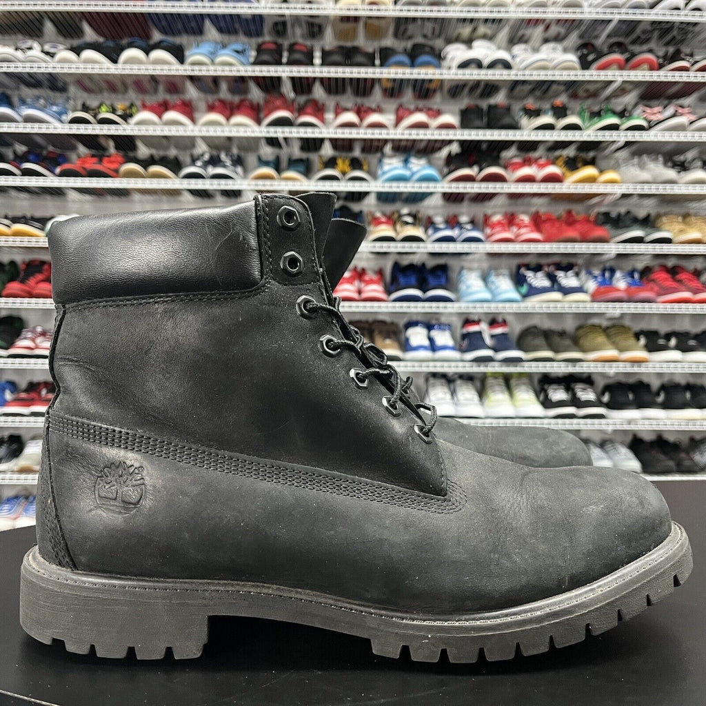 Timberland Men's 6 Inch Premium Waterproof Boots Black Nubuck Size 13 - Hype Stew Sneakers Detroit