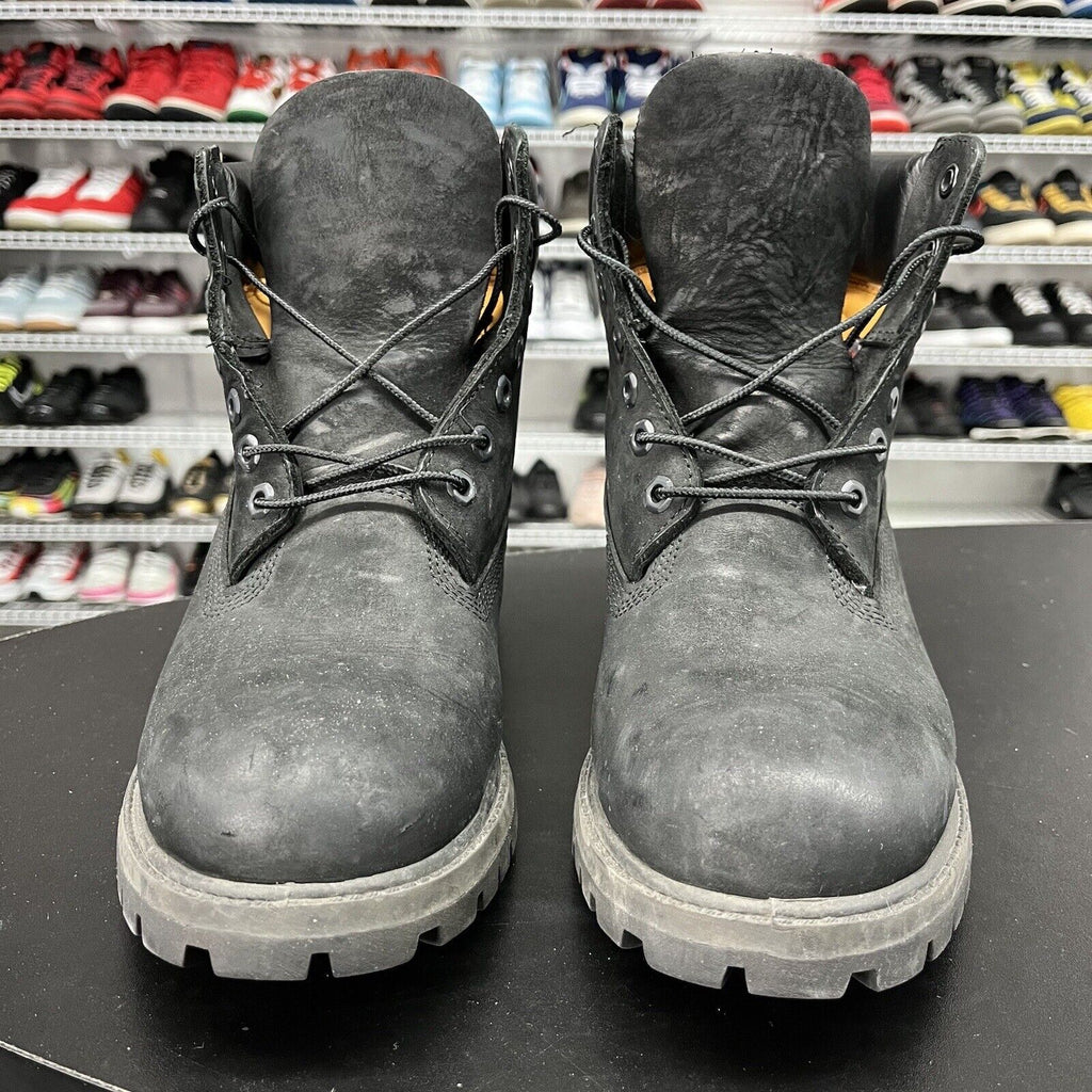 Timberland Men's 6 Inch Premium Waterproof Boots Black Nubuck Size 9 - Hype Stew Sneakers Detroit