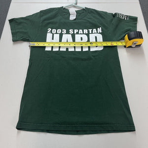 Vtg 00s MSU 2003 Spartan Hard Double Sided Men's Volleyball T Shirt Size Small - Hype Stew Sneakers Detroit