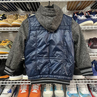 Urban Republic Boys Poly Matte Riree Jacket Blue And Grey Size M 5/6 - Hype Stew Sneakers Detroit