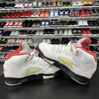 Nike Air Jordan 5 Retro GS Fire Red Silver Tongue 440888-102 Youth Size 6.5Y