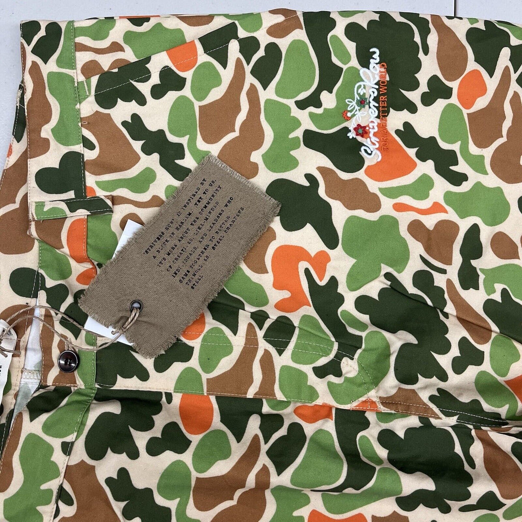 New With Tags Strivers Row Camo Pants Wide Leg Size 42 - Hype Stew Sneakers Detroit