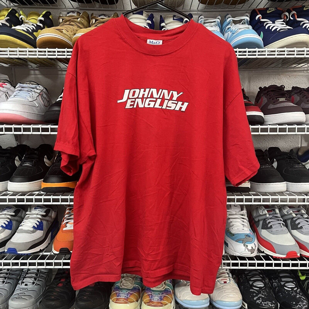 Vtg 2000s Johnny English Movie Promo TShirt Red XL - Hype Stew Sneakers Detroit