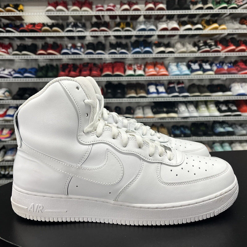 Nike Men Air Force High '07 All White On White CW2290-111 Size