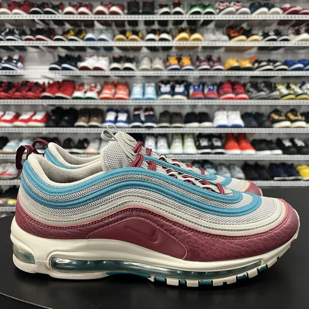 Nike Air Max 97 Light Taupe Geode Teal Team Red Shoes AQ4126-202 Men's Size 11.5 - Hype Stew Sneakers Detroit