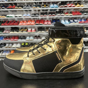 Negash Basketball High top Sneakers Gold Black Men's Size 15 - Hype Stew Sneakers Detroit