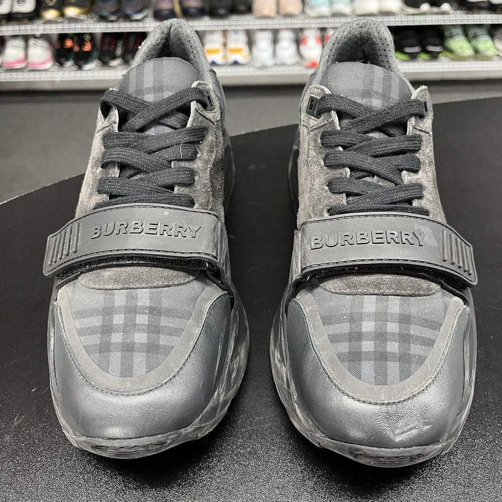 Burberry Ramsey Check Men's Dark Charcoal Sneakers Men's Size EU 40 US 7 - Hype Stew Sneakers Detroit