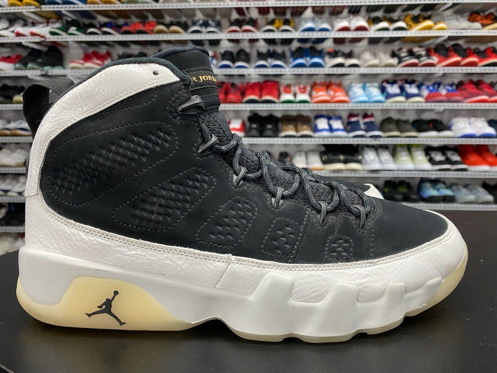 Nike Air Jordan 9 Retro City of Flight Black Summit White Gold Men s Size 12 Hype Stew Sneakers Detroit