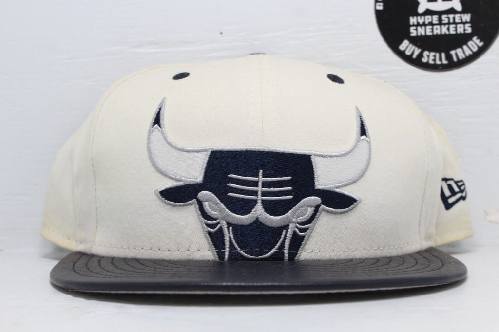Chicago Bulls NBA New Era 9Fifty Baseball Hat Snapback White Navy - Hype Stew Sneakers Detroit