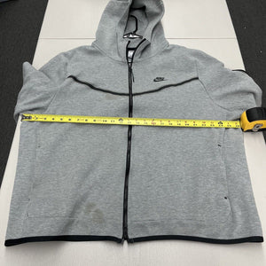 Nike Tech Fleece Hoodie Dark Heather Grey Black Full Zip CU4489-063 Men's 2XL - Hype Stew Sneakers Detroit