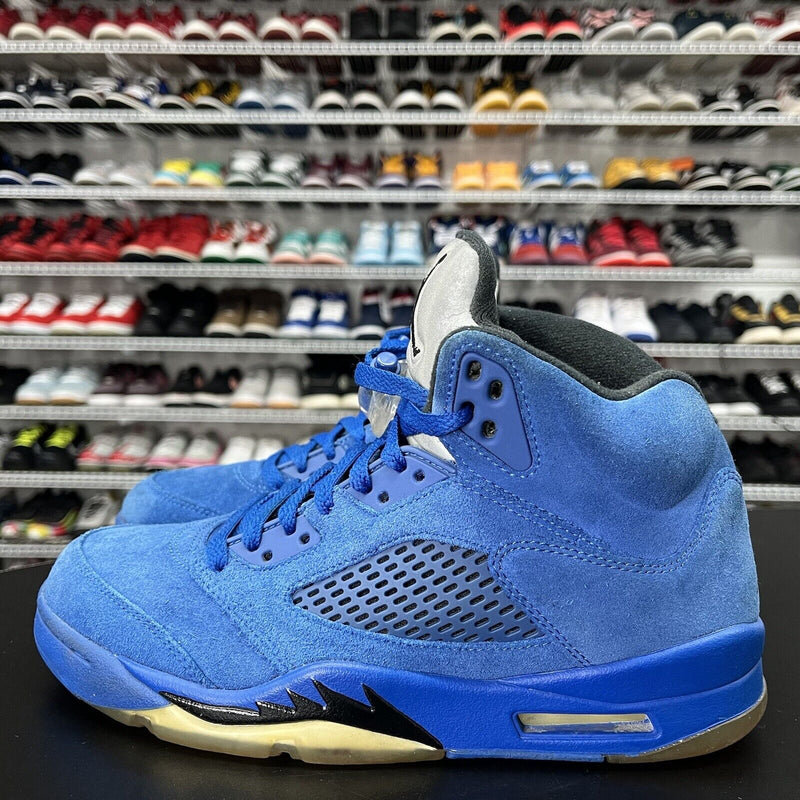 Nike Air Jordan 5 Retro Blue Suede 136027-401 Men's Size 8