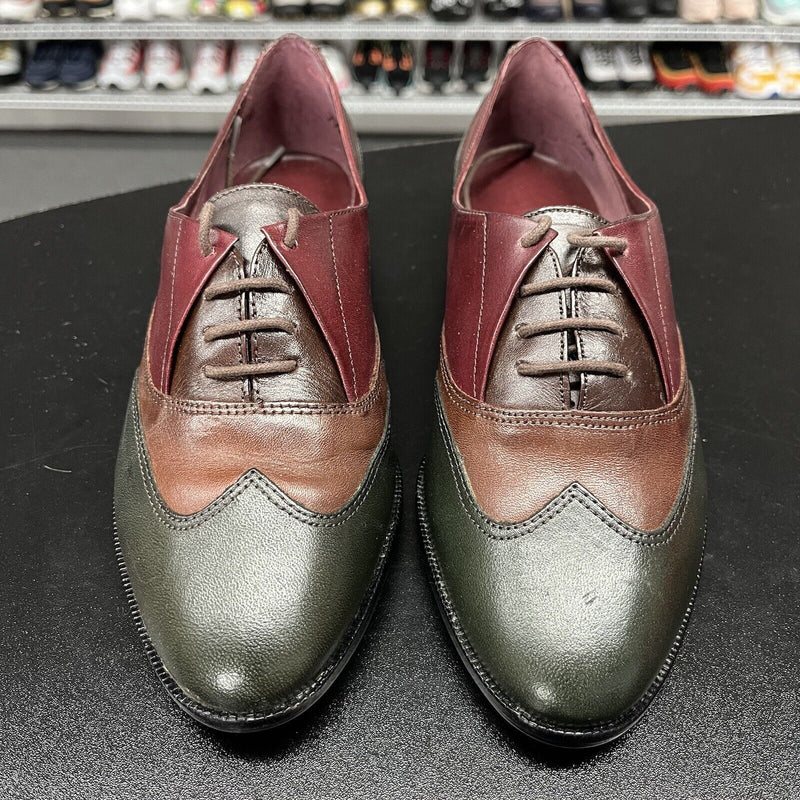 Vintage Nicole Burgundy Multi Color Dress Shoe Size 7.5 M Vintage Nicole Burgundy Multi Color Dress Shoe Size 7.5 M