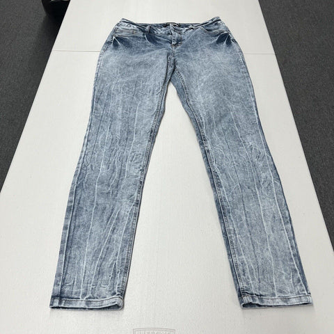Lovesick Jeans Women's Blue/Gray Acid Wash Distressed Skinny Size 9