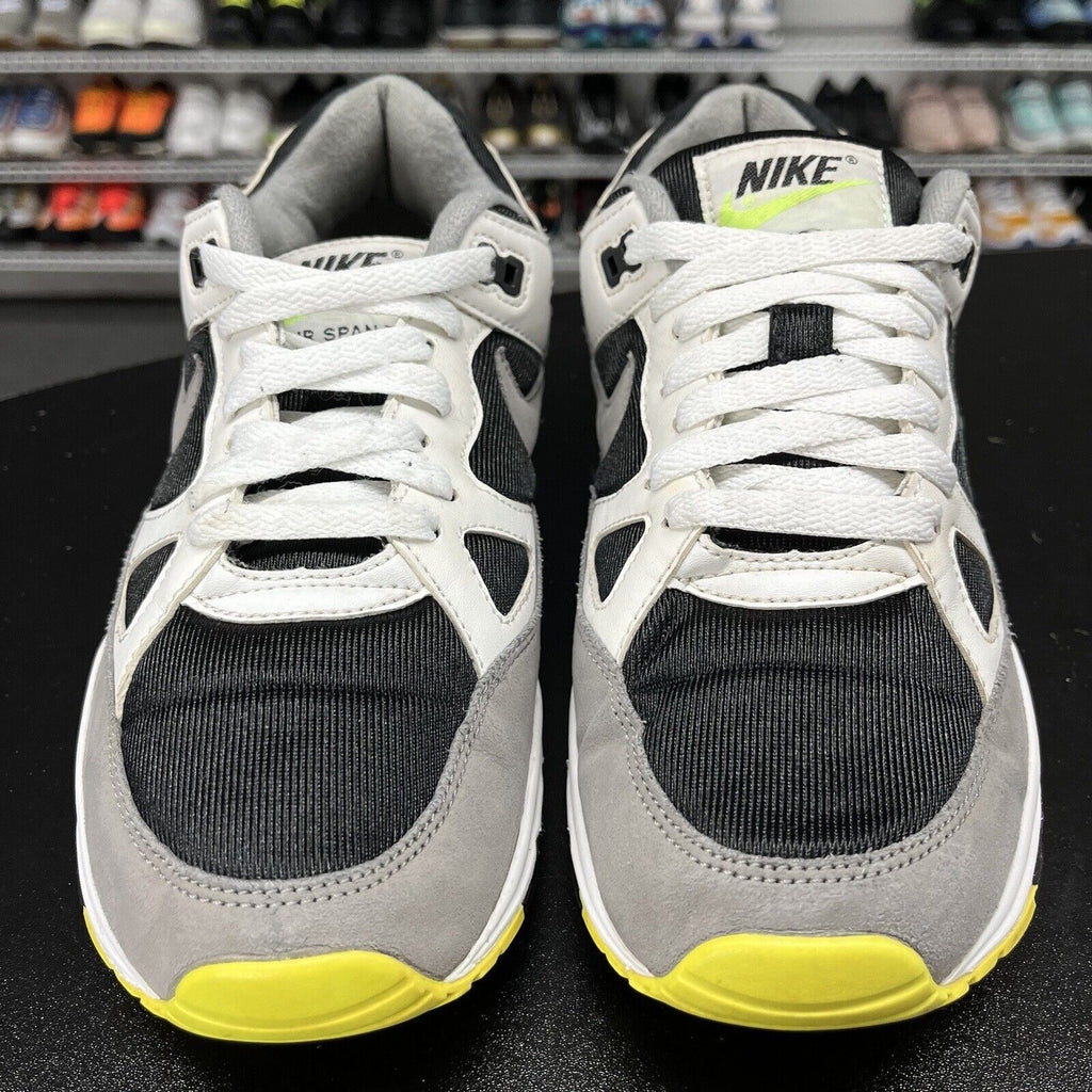 Nike Air Span II White Dust Volt Black AH8047-101 Men's Size 8 - Hype Stew Sneakers Detroit