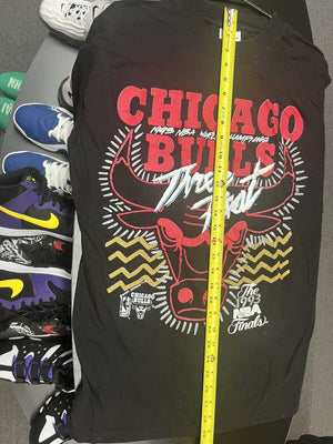VTG 1993 NBA Champions Chicago Bulls Three Peat Magic Johnson T Shirt Sz L - Hype Stew Sneakers Detroit