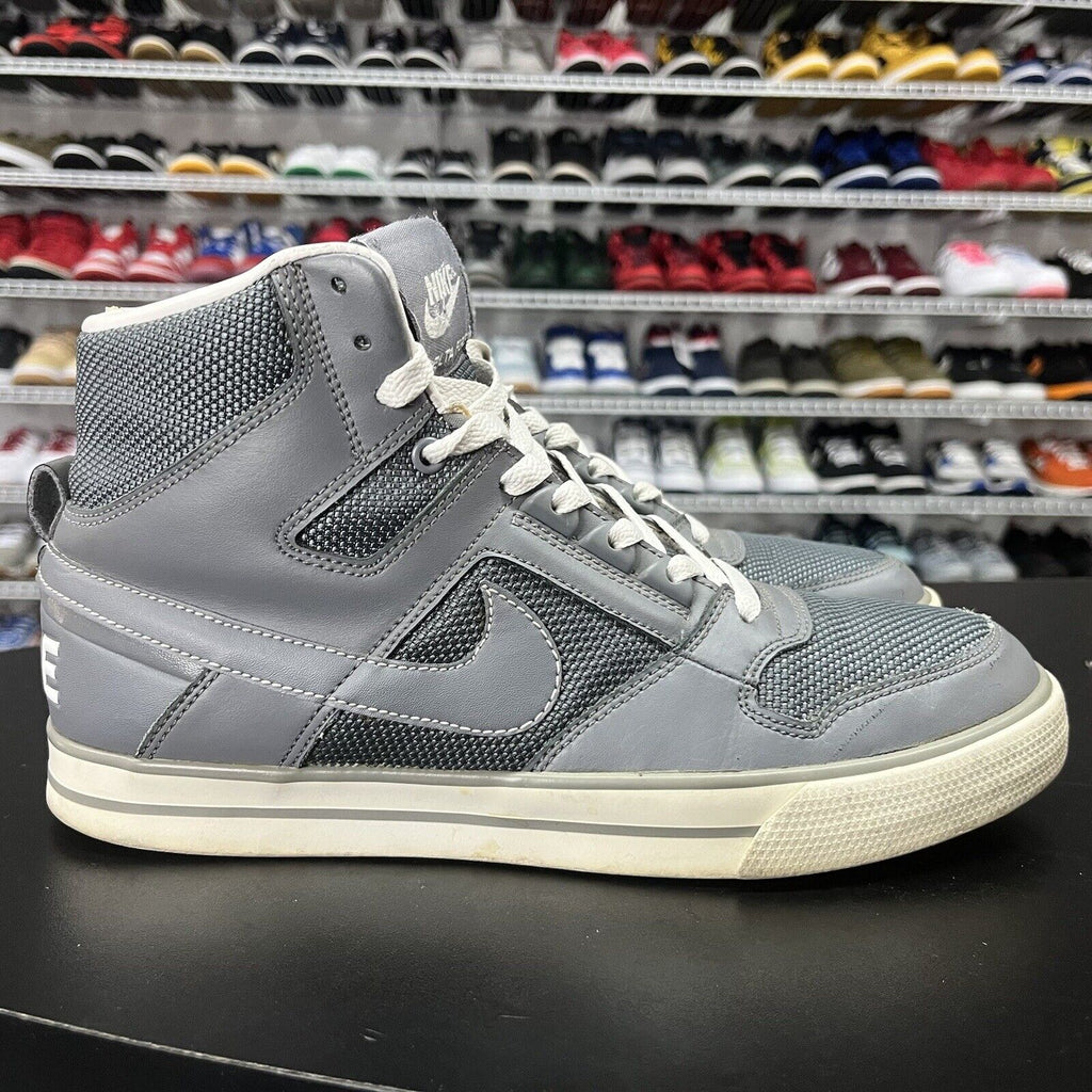 Nike Delta Force Men's Gray Leather High Top Athletic Sneakers Shoes Size 9 - Hype Stew Sneakers Detroit