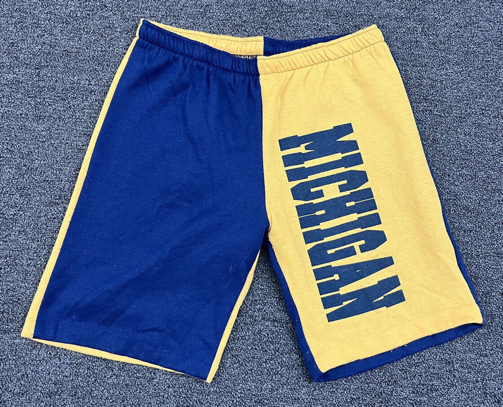 Vintage 90s Michigan Wolverines Sweat Shorts Size XL Men - Hype Stew Sneakers Detroit