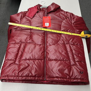 True Religion Men's Quilted Puffer Jacket Ruby Red 103122 Size XXXL NWT - Hype Stew Sneakers Detroit
