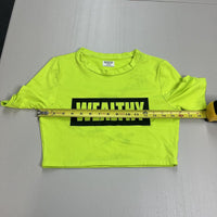 ‹¨¬The Wealthy Brand Women's Gym Shirt Sz L Neon Yellow - Hype Stew Sneakers Detroit