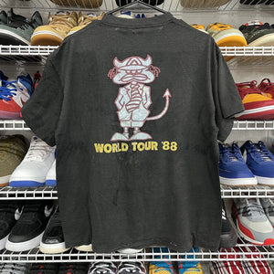 Vintage 1988 AC/DC Blow Up Your Video World Tour 88 Made In USA T-shirt Sz XL - Hype Stew Sneakers Detroit