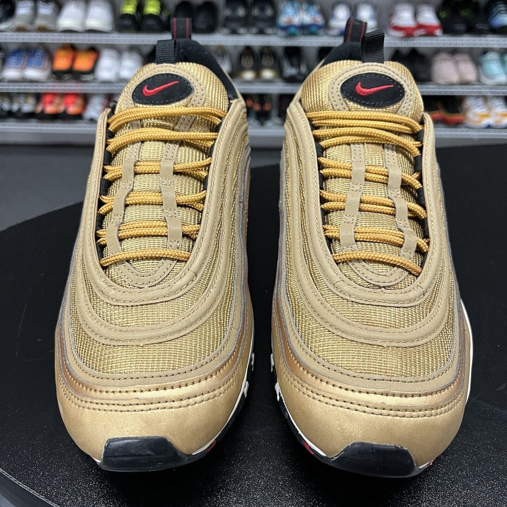 Nike Air Max 97 Metallic Gold Sneaker 884421-700 Men's Size 9.5 - Hype Stew Sneakers Detroit