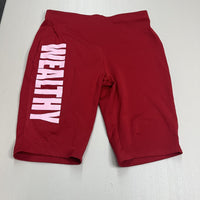 ‹¨¬The Wealthy Brand Women's Gym Shorts Sz L Red - Hype Stew Sneakers Detroit