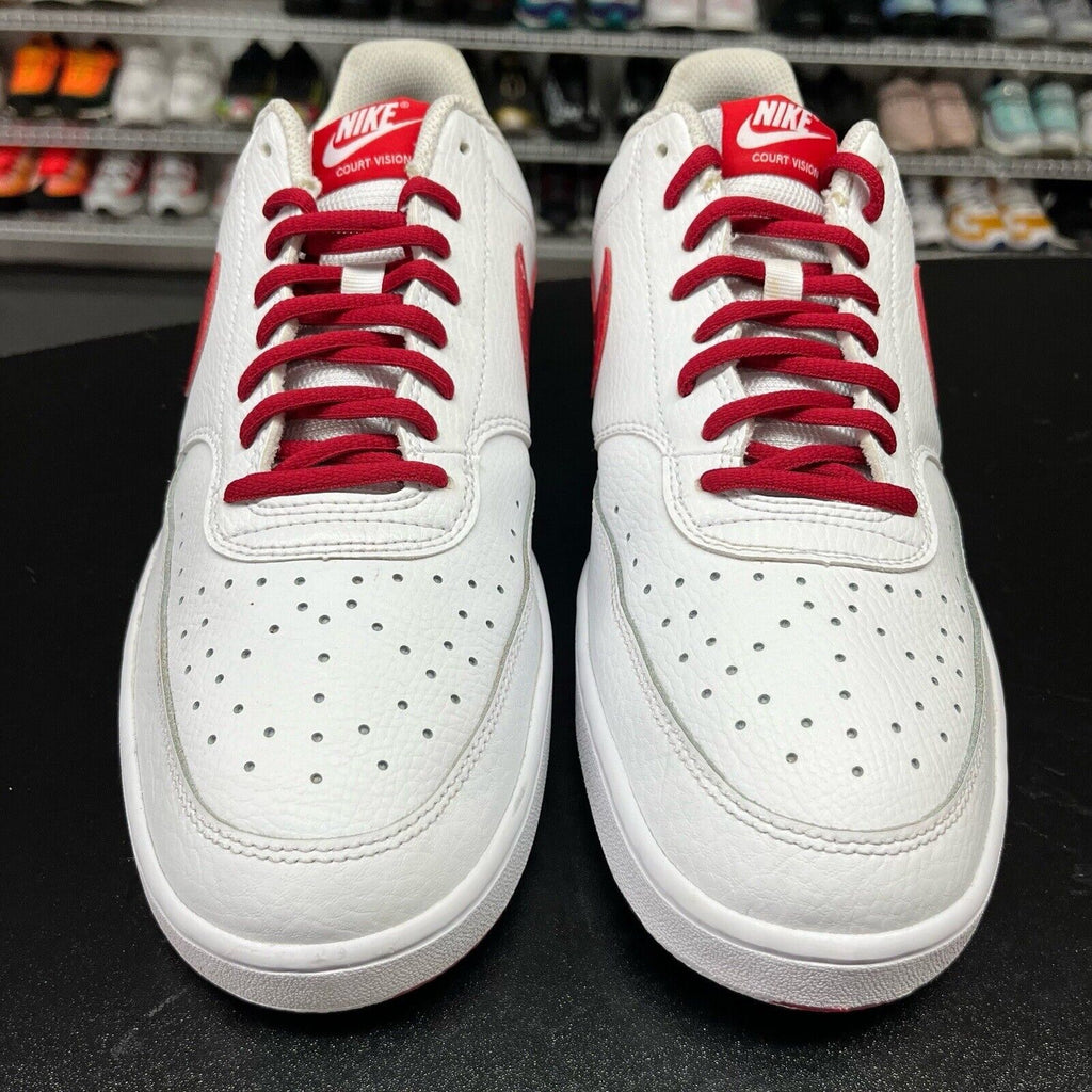 Nike Court Vision Lo Sneakers Men's Size 11 White/Red DM7588-100 Athletic Shoes - Hype Stew Sneakers Detroit