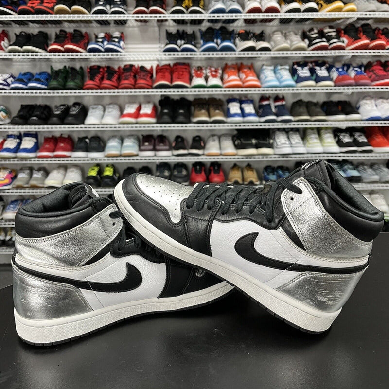 Nike Air Jordan 1 High OG Silver Toe Black Mtlc Silver CD0461-001 Size 9.5 - Hype Stew Sneakers Detroit