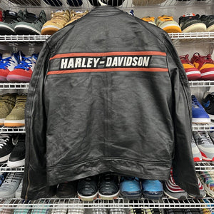 Harley Davidson leather jacket Men's Passing Link Biker Motorcycle Size XL - Hype Stew Sneakers Detroit