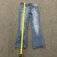 Vintage L.A. Blues High Rise Light Wash Wide Leg Denim Jeans Y2K Size 8P - Hype Stew Sneakers Detroit