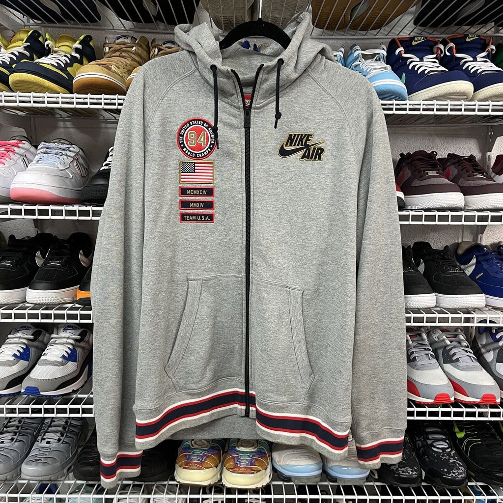 Vintage 2000s Nike USA Dream Team Full Zippered Hooded Jacket Men Sz Large - Hype Stew Sneakers Detroit