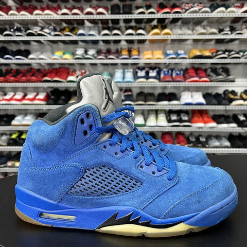 Nike Air Jordan 5 Retro Blue Suede 136027-401 Men's Size 8