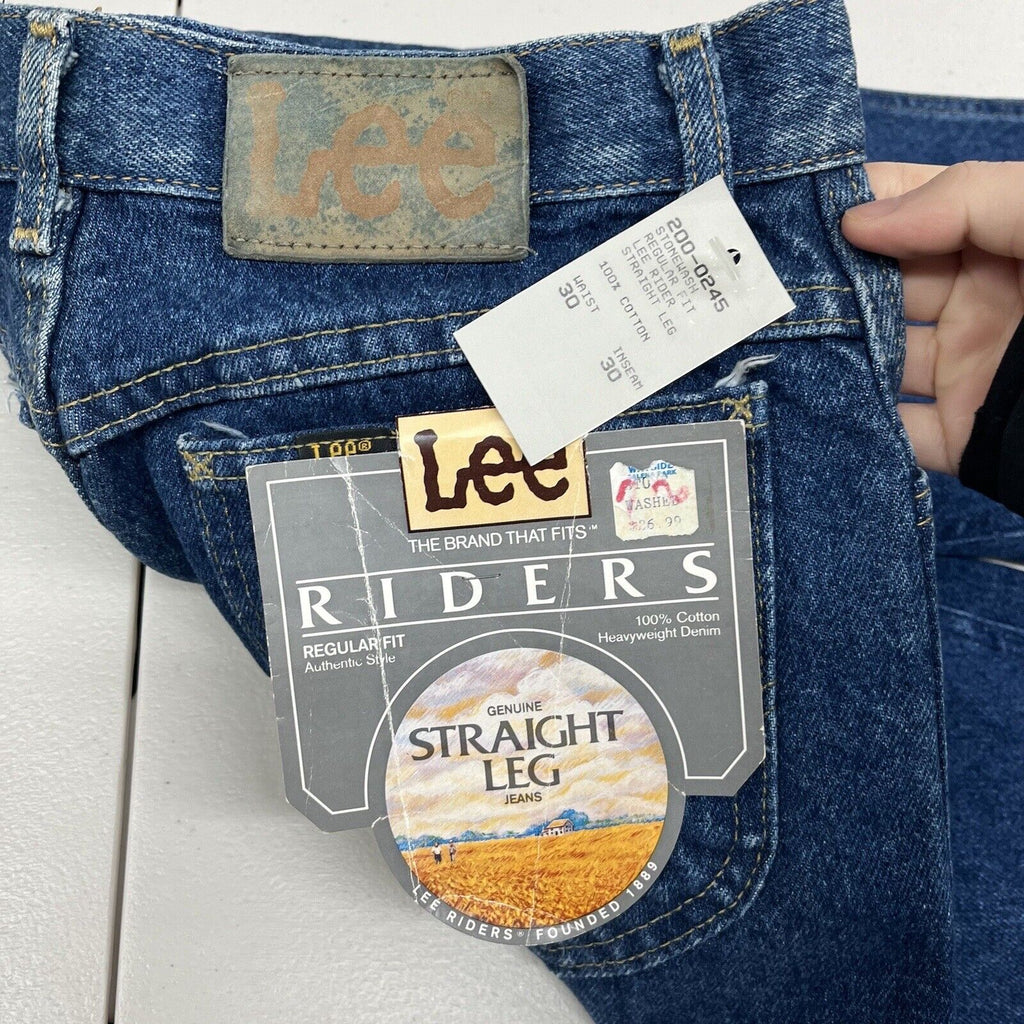 Vintage 90s NWT Lee Riders Union Made USA Straight Leg Jeans Size 30x30 - Hype Stew Sneakers Detroit