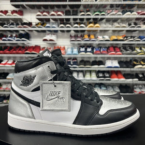 Nike Air Jordan 1 High OG Silver Toe Black Mtlc Silver CD0461-001 Womens Size 12