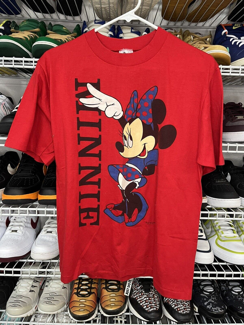 Rare Vintage 80s 90s Disney Minnie Mouse T Shirt Red Large - Hype Stew Sneakers Detroit